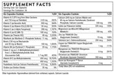 Nutrition label showing vitamins and minerals for Women 50+